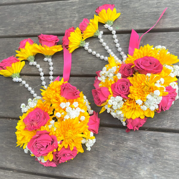 BR00- Bracelets with Pink,Mustard yellow,white with Kalire