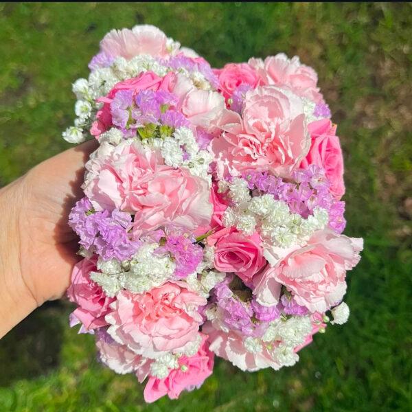 BR02- Bracelets with Light pink,purple,medium pink,Baby’s breath